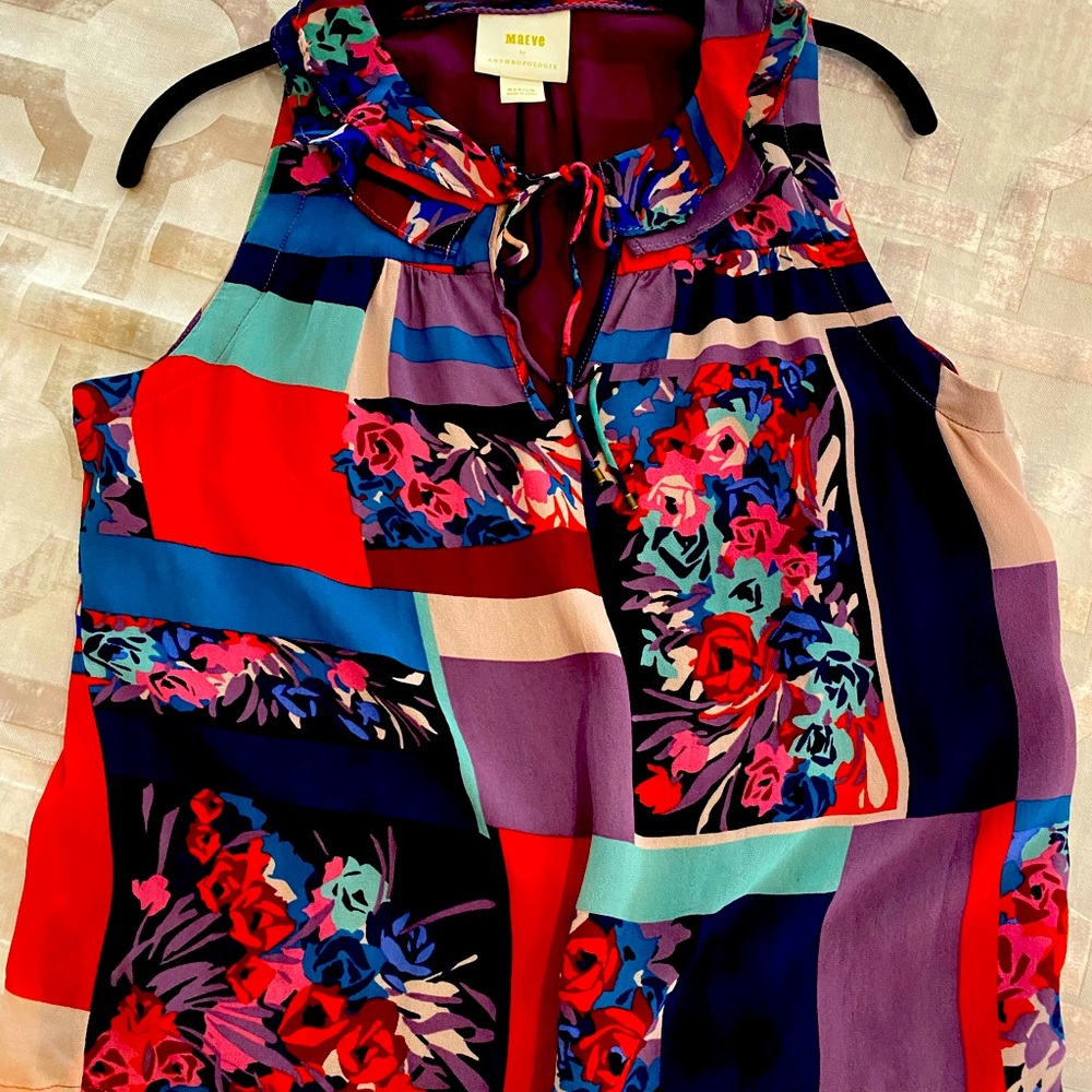 Beautiful silky top from anthropologie size medium